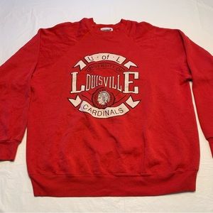 Vintage NCAA Louisville Cardinals Crewneck Sweatshirt Men’s XL H. Wolf USA